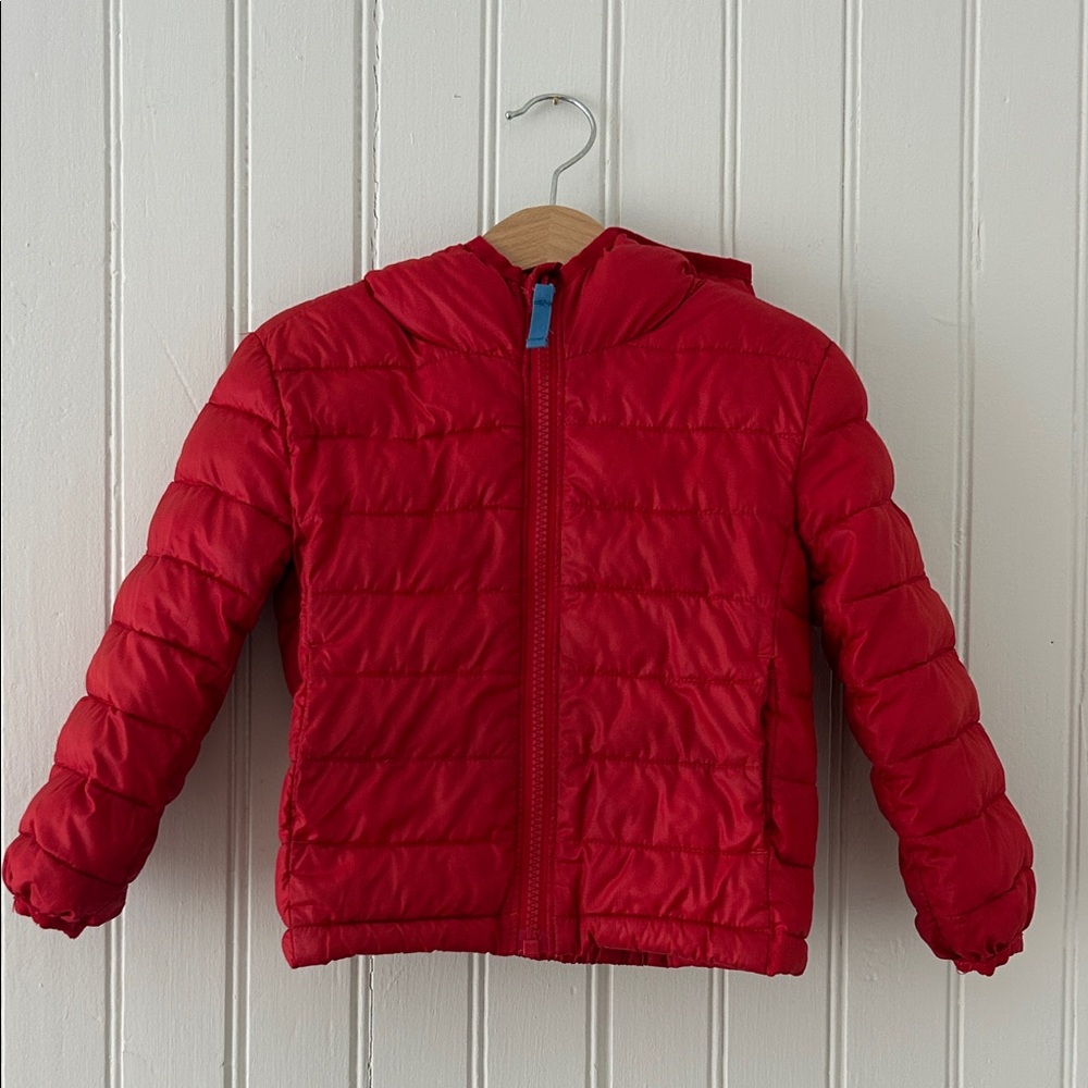 Primary 2t Red Puffer Jacket